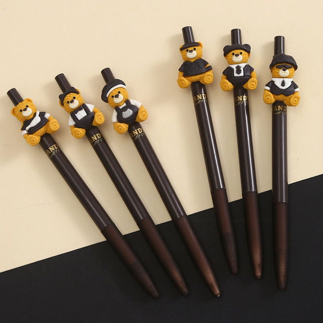 Tykle Black Bear Click Pen (0.5mm) - Write with Cuteness!