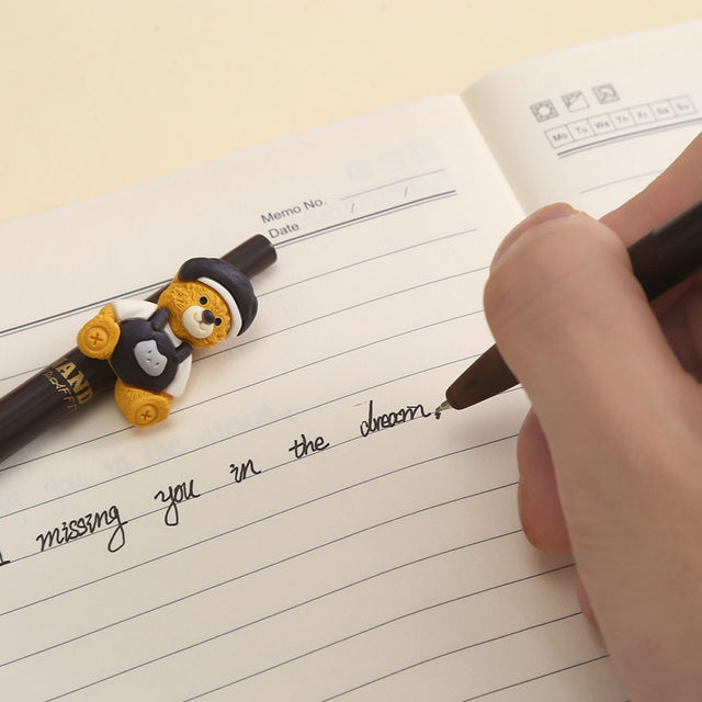 Tykle Black Bear Click Pen (0.5mm) - Write with Cuteness!