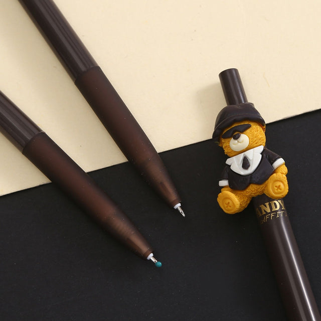 Tykle Black Bear Click Pen (0.5mm) - Write with Cuteness!
