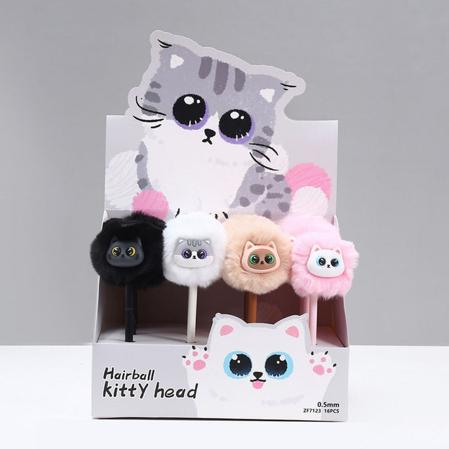 Tykle Kitty Pom Pom Pen (0.5mm) - Cute Writing Fun!