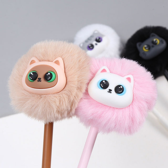 Tykle Kitty Pom Pom Pen (0.5mm) - Cute Writing Fun!