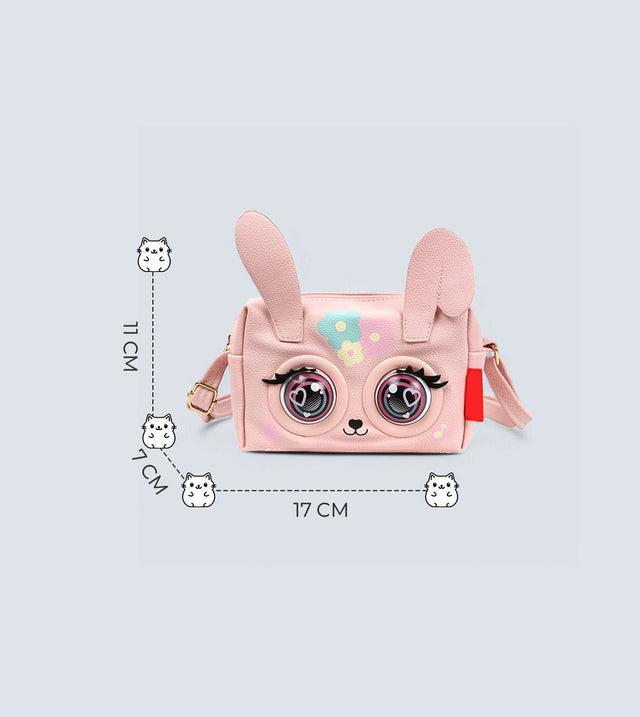 Winking Elf Shoulder Bag - Rabbit | Interactive Eyes, Music Playback & Talking Mode | TYKLE
