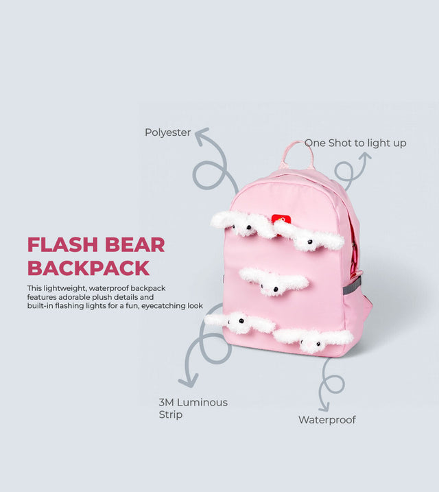 Flash Rabbit Backpack for Kids – Plush Design with Flashing Lights, Waterproof & Lightweight | Tykle