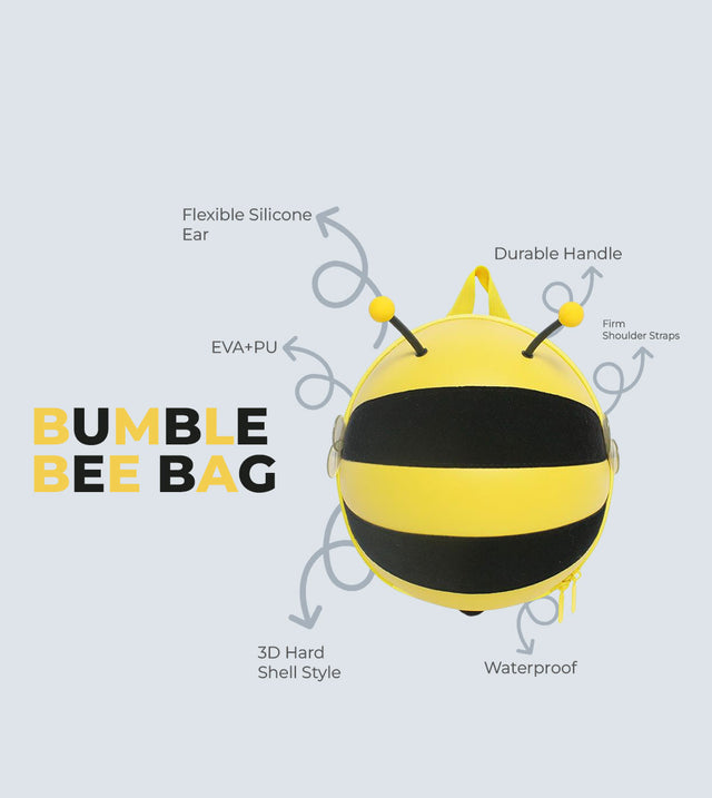 Bumble Bee Backpack for Kids – 3D Bee Design, Waterproof & Lightweight | Tykle
