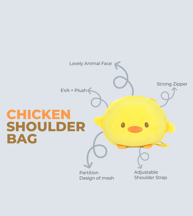Chick Shoulder Bag for Kids – 3D Plush Design, Waterproof & Lightweight | Tykle