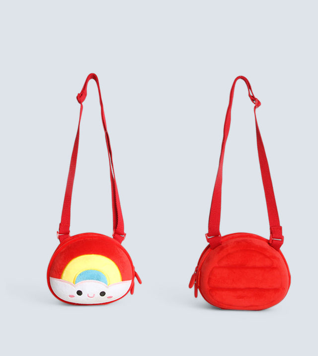 Rainbow Shoulder Bag for Kids – 3D Plush Design, Waterproof & Lightweight | Tykle