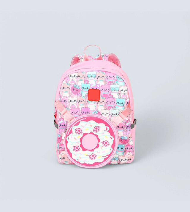Pink Cat Backpack Two-in-One – Detachable Sling Bag & 3D Design | TYKLE