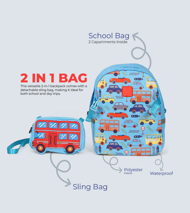 Car Backpack Two-in-One – Detachable Sling Bag & 3D Design | TYKLE