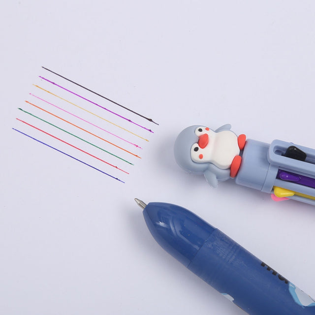 Tykle Penguin 8 Colour Pen (0.5mm) - Waddle with Colour!