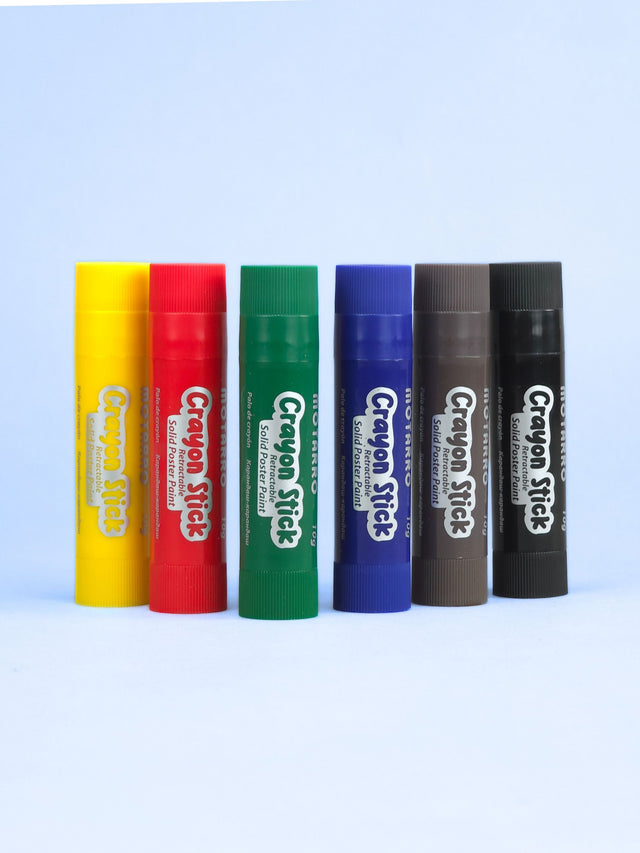 Crayon Stick Normal 6pcs: Classic Colors, Clean Drawing!