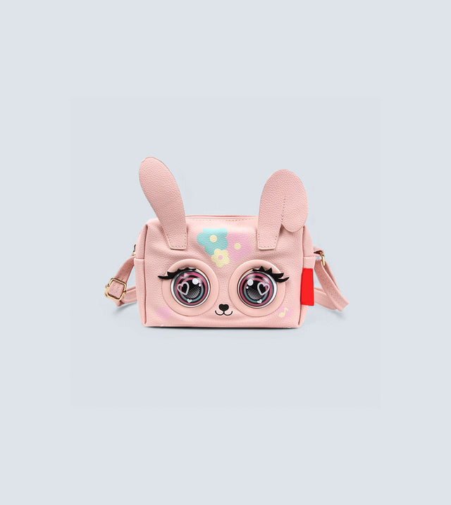 Winking Elf Shoulder Bag - Rabbit | Interactive Eyes, Music Playback & Talking Mode | TYKLE