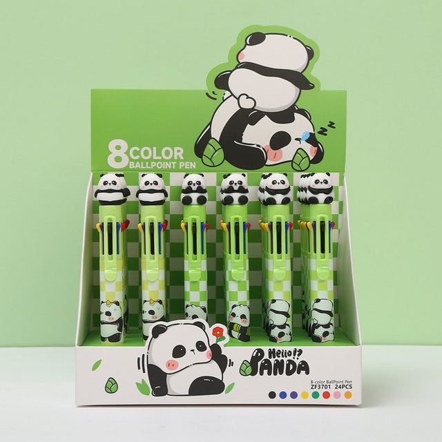 Tykle Panda 8 Colour Pen (0.5mm) - Cute & Colourful!
