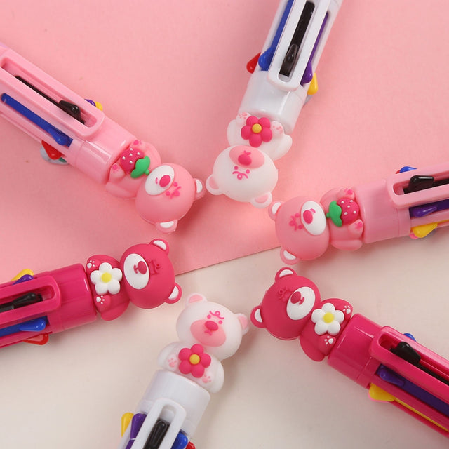 Tykle Pink Bear 8 Colour Pen (0.5mm) - Colour Your World!