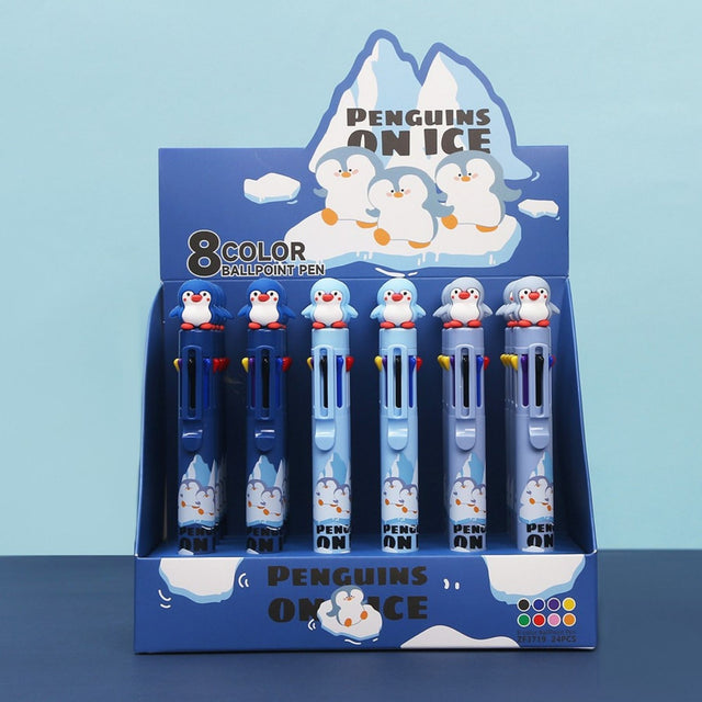 Tykle Penguin 8 Colour Pen (0.5mm) - Waddle with Colour!