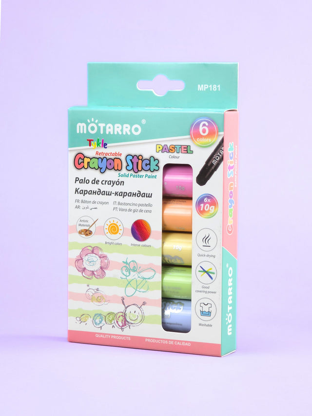 Crayon Stick Pastel 6pcs: Soft, Dreamy Coloring!