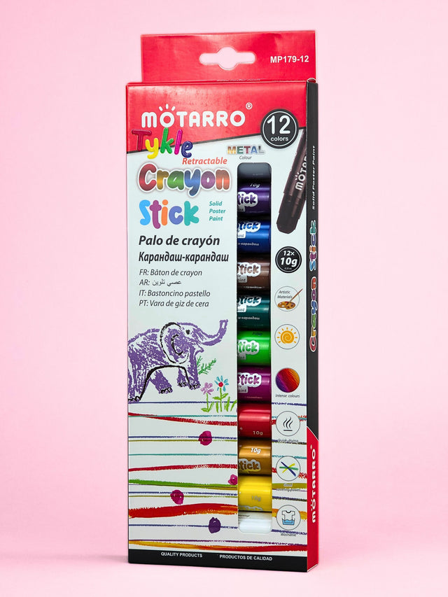 Crayon Stick Metallic 12pcs: Mega Pack of Shimmer!